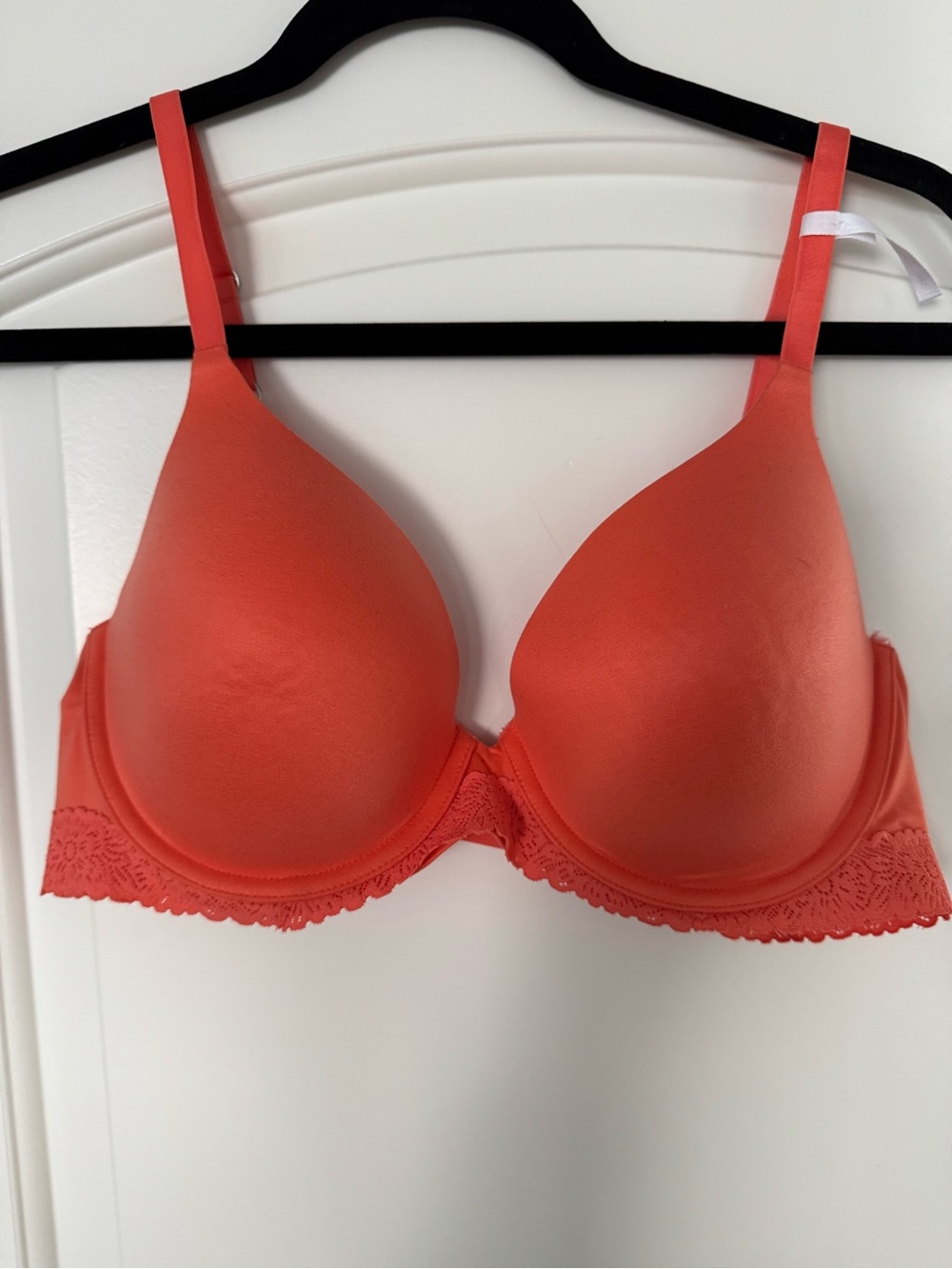 aerie Coral Lace-Trim Smoothez Bra